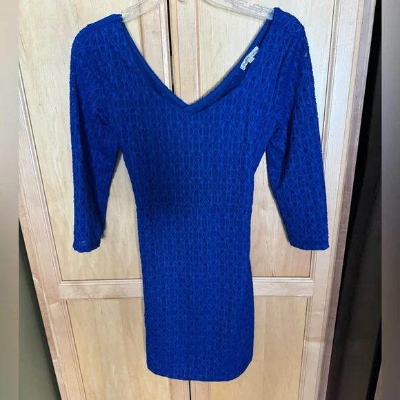 Charlotte Russe Royal Blue 3/4 Sleeve Dress - Picture 1 of 9